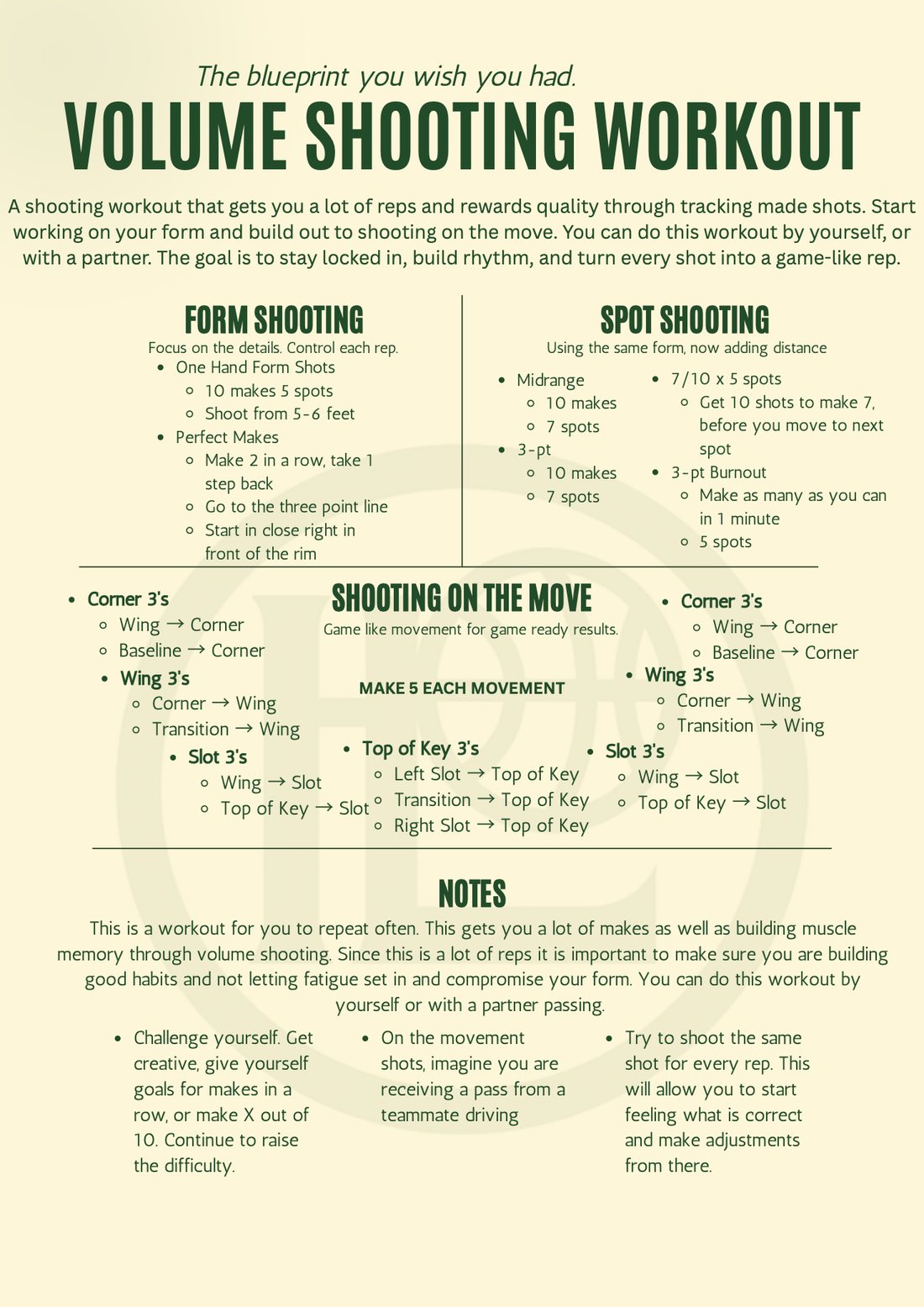 A HoopLink Workout Vault PDF: the Volume Shooting Workout